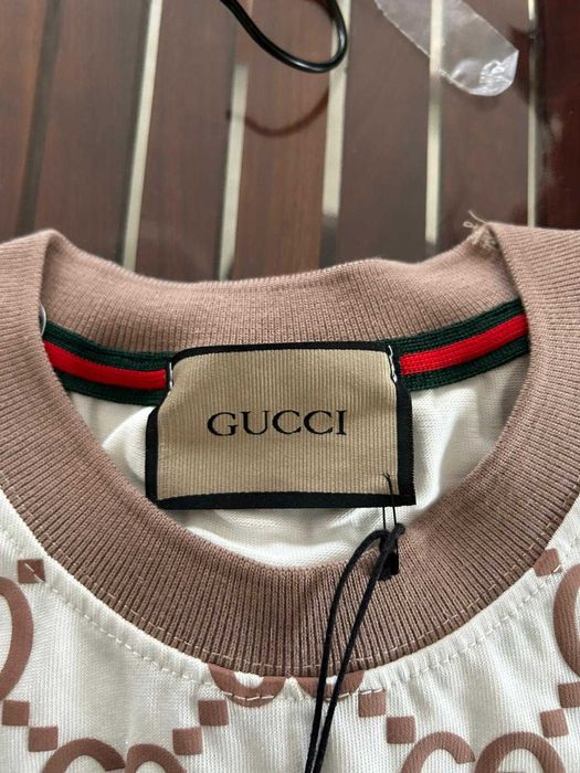Tricou Gucci Alb Bărbați Nou XXL Fashion Premium