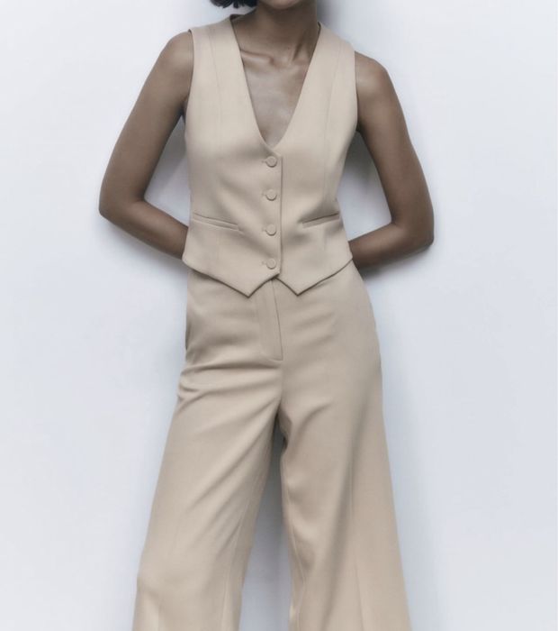 ZARA: Vesta + sacou M, eticheta livrare gratuita