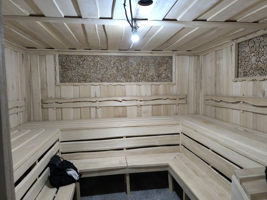 Обшивка бань и саун вагонкой.