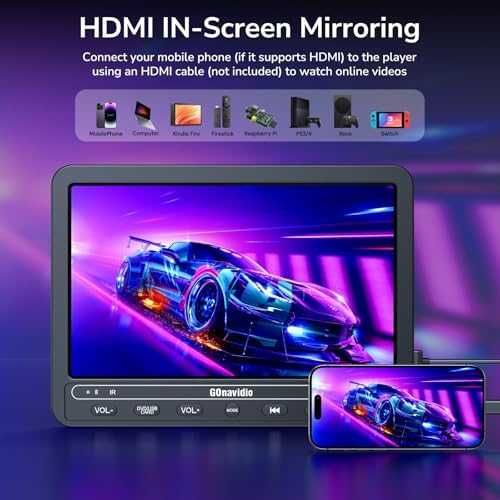 Нов Автомобилен DVD плейър 10.1 с HDMI USB TF карта за деца кола