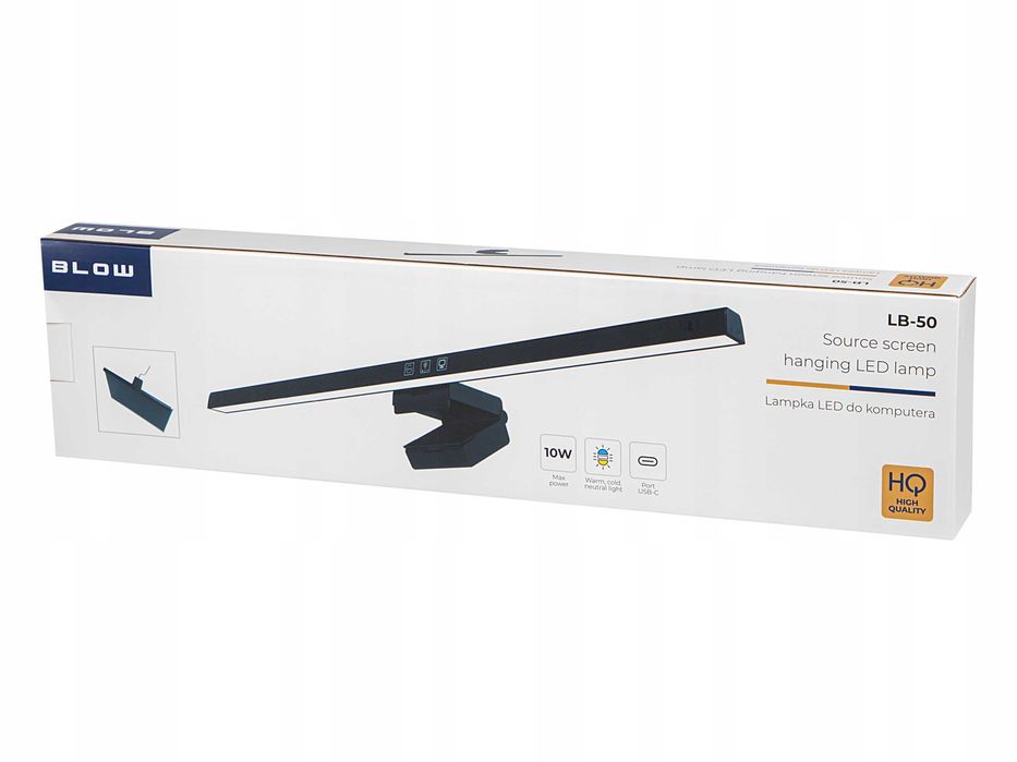 Мощна LED Лампа за Монитор BLOW 10W • 50см Screenbar USB-C НОВА