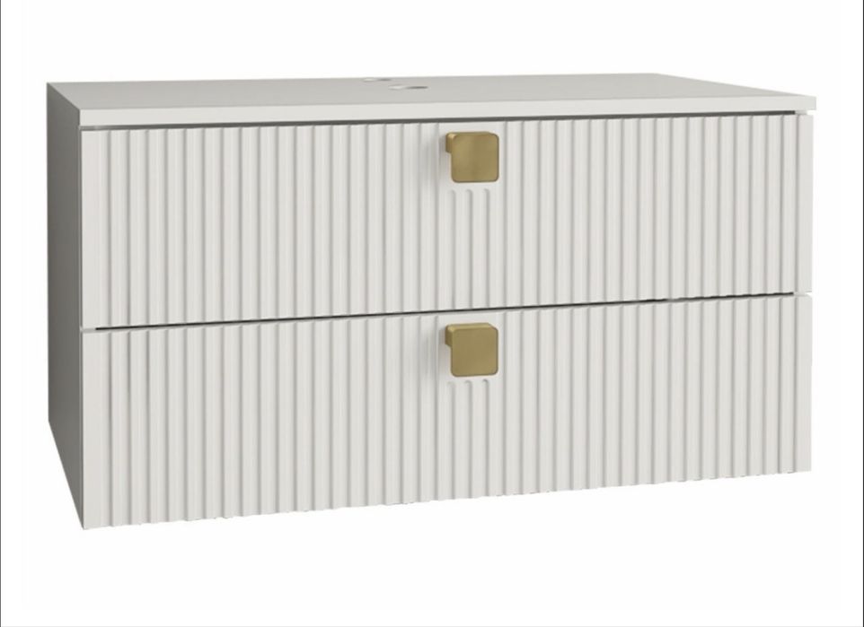Mobilier nou-nout de baie suspendat cu riflaj