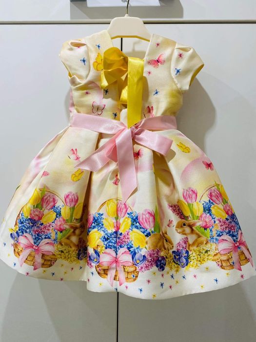 Бебешка рокля с Великденски мотиви 12/18 месеца