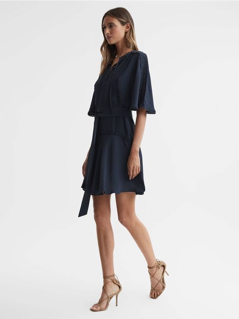 Reiss Felicity-Fabric Interest Navy