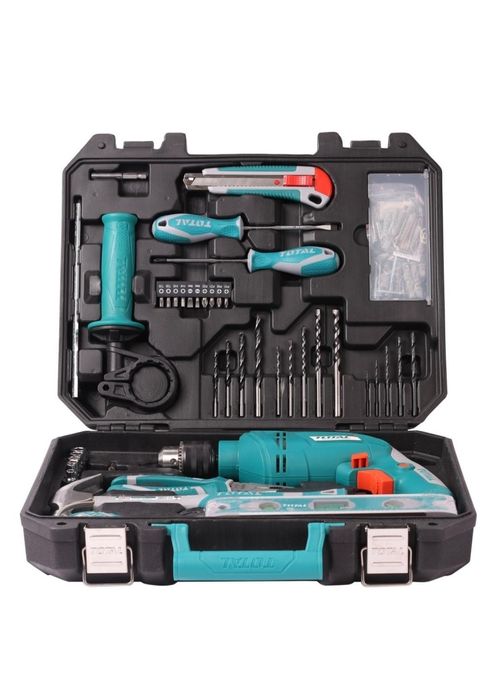 Дрель, набор в кейсе Total