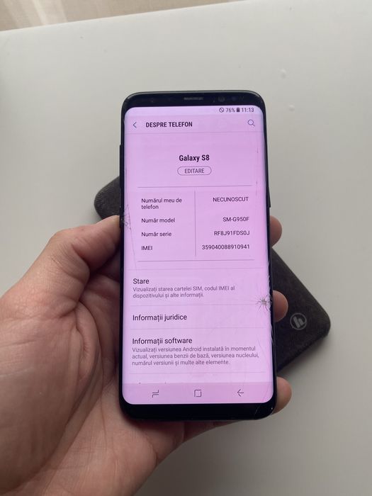 • Samsung Galaxy S8 • negru • functional • piese dezmembrari