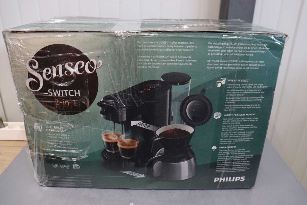 Кафемашина Philips Senseo Switch Pad and Filter , 2 в 1, (HD6592/64)