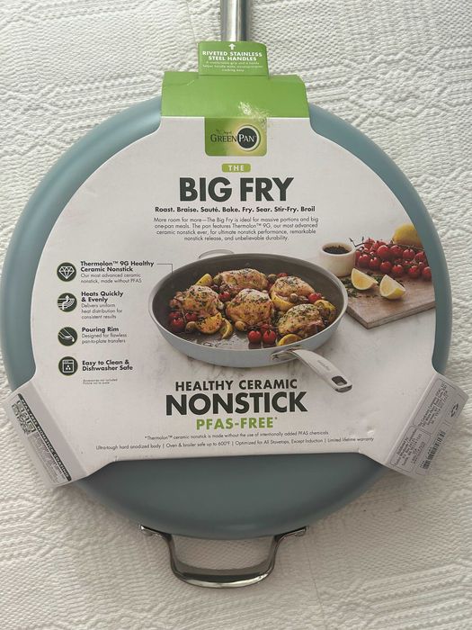 Тиган, керамично покритие, 35 см, GreenPan - Big Fry