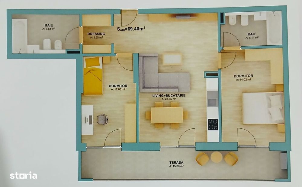 Apartament 3 camere la cheie – ansamblu nou – Doamna Stanca — fotografia 1
