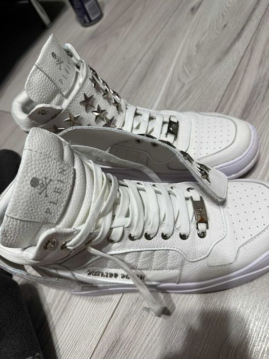 Adidasi Philipp Plein din Piele cu stele HighTop 43