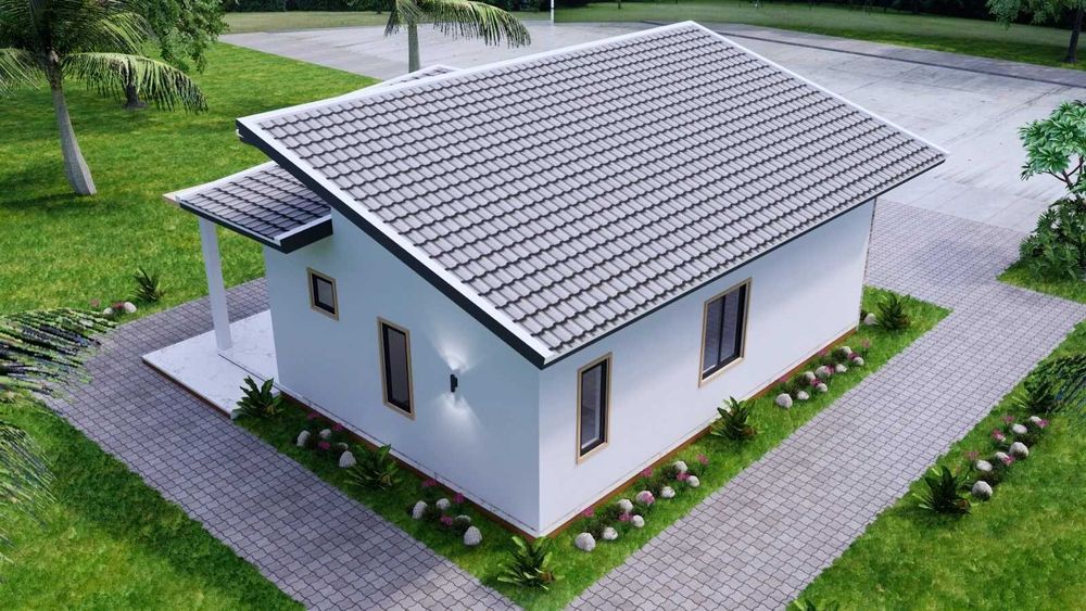 НА ИЗПЛАЩАНЕ - Луксозна сглобяема къща с 3 спални, 88 кв. м