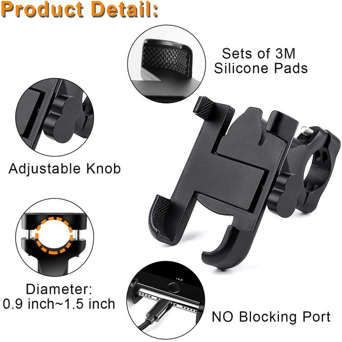 Алуминиева стойка за телефон, мотори, колела, мотопеди,  тротинетки