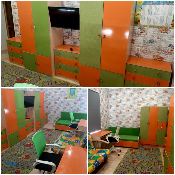 Детская мебель. Из 16 предметов мебели.