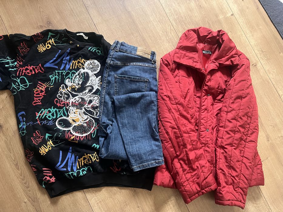 Lot geaca  blugi primavara/ toamna  dama M
