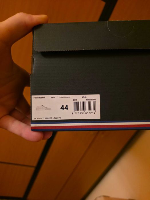 Pantofi sport Tommy Hilfiger low-cut de piele, Alb, 44