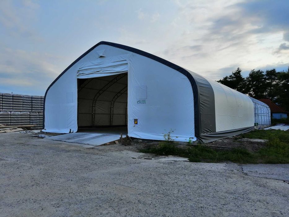 Cort industrial de depozitare, structura rezistentă, streșina înaltă
