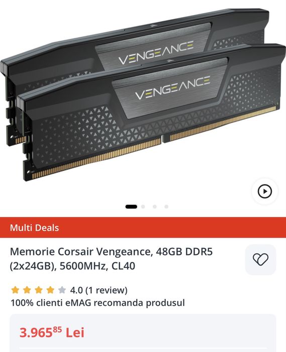 Memorii desktop  ddr5 2x24 Corsair