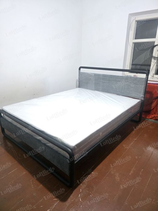 Двуспальная и односпальная кровать в стиле Лофт, Kravat LOFT stilida