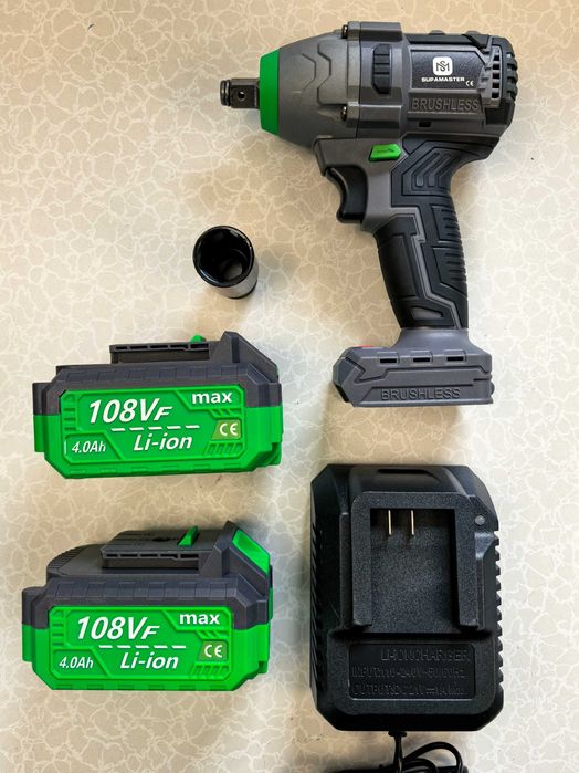 Cheie impact 1350Nm 108VF – 2 baterii, forta bruta, control total!