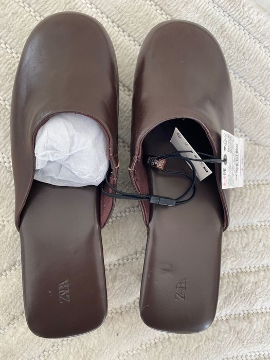 Zara кожено сабо