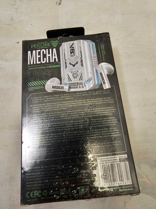 Casti Wireless Gaming Wekome VB07 Mecha Series Bluetooth 5 3 Lumini LED Sigilate