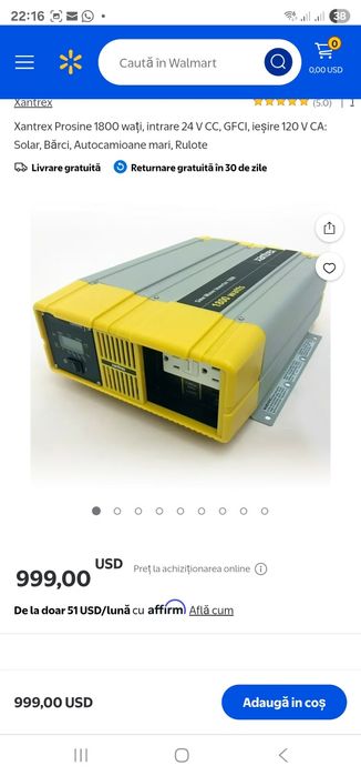 inveroare xantrex 1800watts