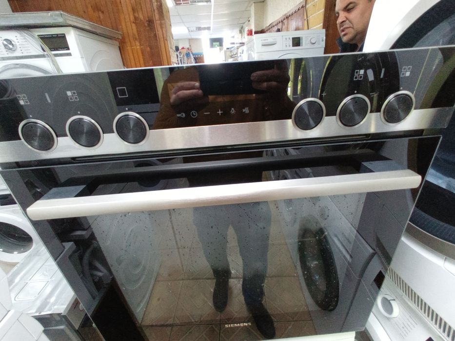 Уникална печка за вграждане с керамичен плот Сименс Siemens със самопочистване PIROLISE Made in Germany 2 години Гаранция!