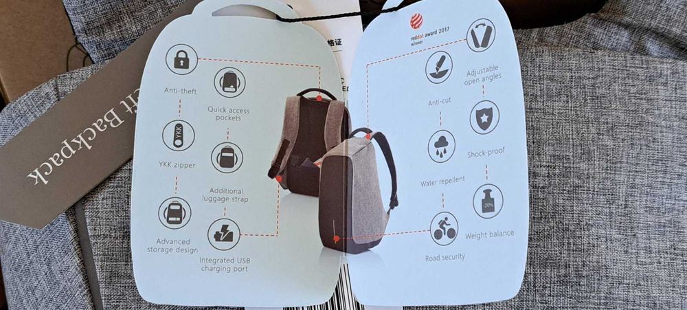 Раница за лаптоп XD Design  - водоустойчива, защитена от кражба