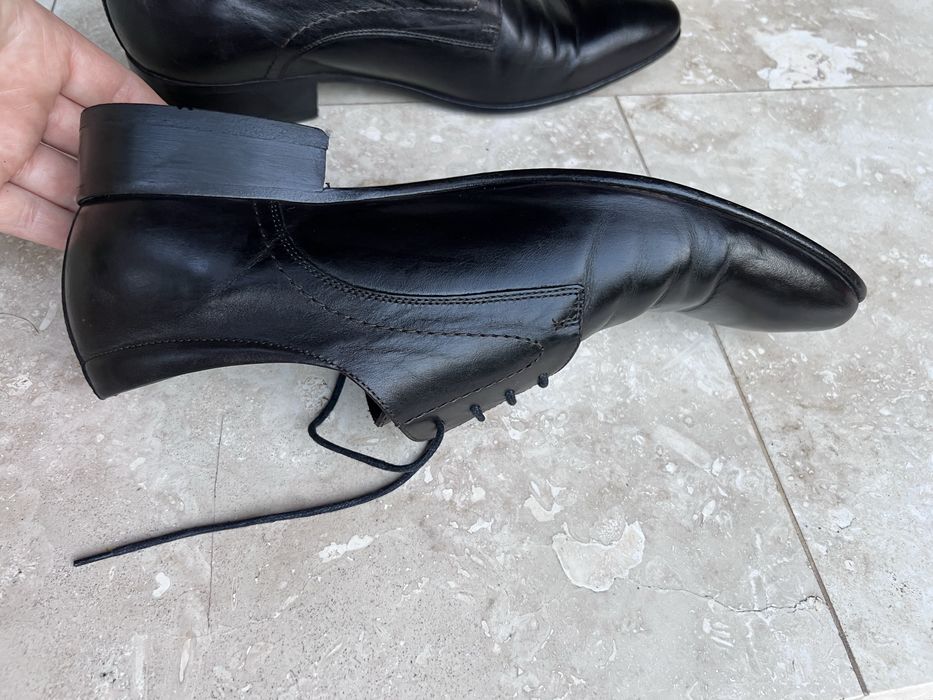 Pantofi negri eleganți pentru bărbați, piele naturală, mărimea 41