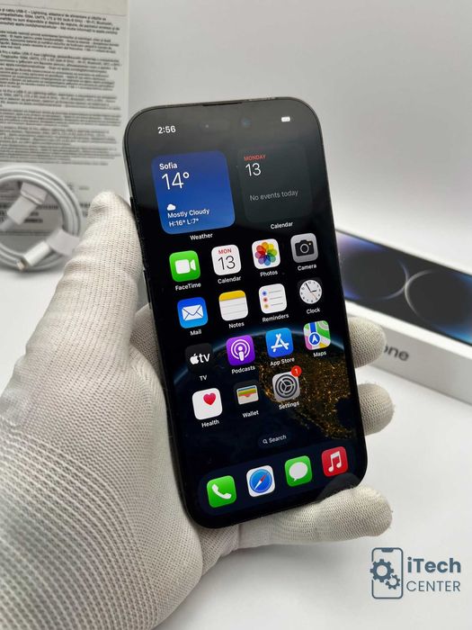 iPhone 14 Pro, 128GB, Black, 100% батерия, КАТО НОВ, ГАРАНЦИЯ!