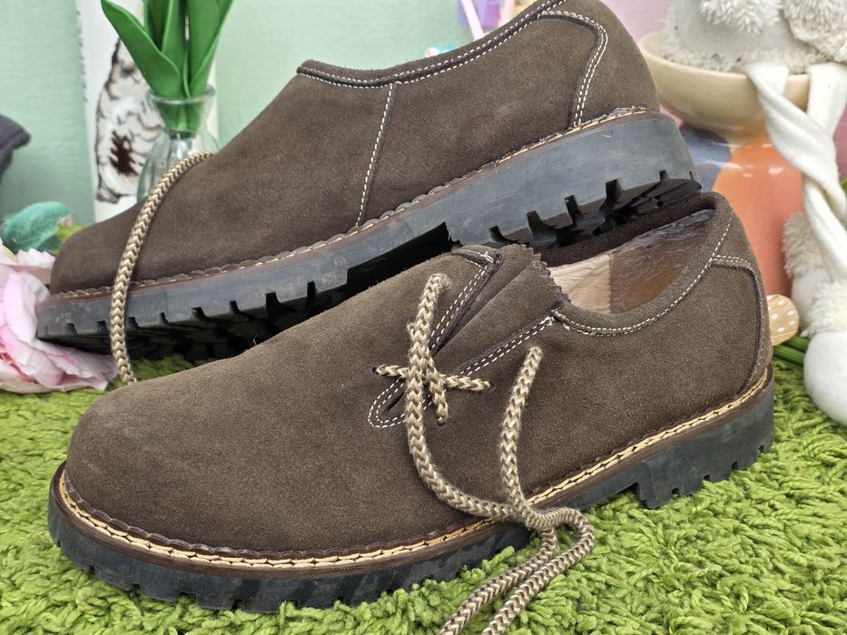 Мъжки немски обувки естествен велур N42