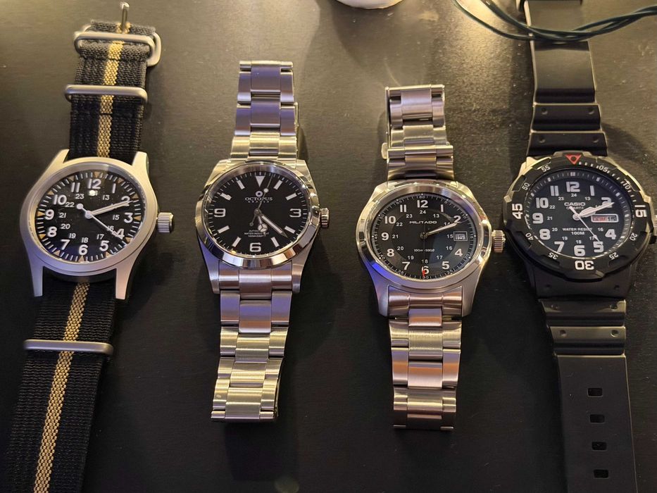 Лот часовници Octopus, Casio, Militado