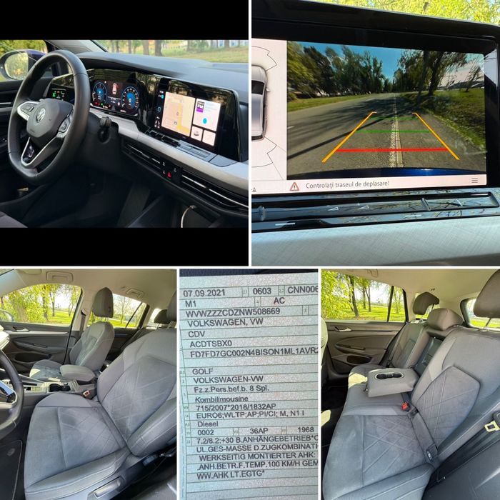 Vând Golf VIII / 8 / 2.0 Tdi 150 cp/ Matrix/Camera/ 2022