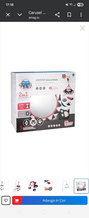 Carusel muzical „Sensory Toys“, Canpol babies NOU