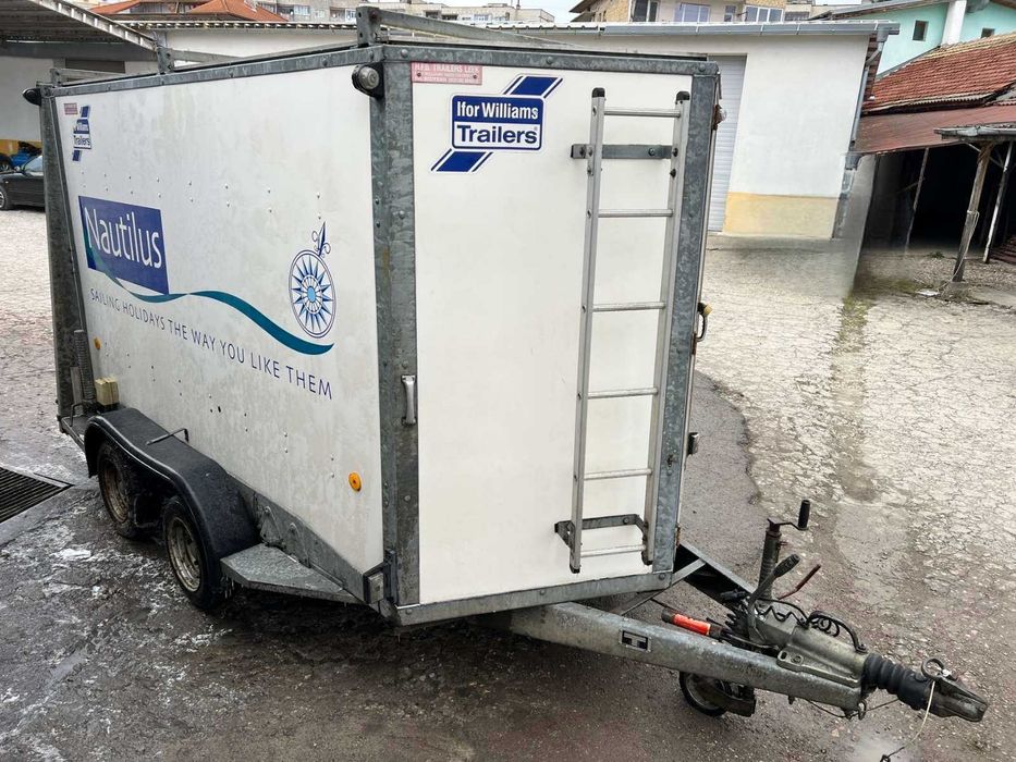 Затворено Ремарке 3500кг Ифор Уилямс Ifor Williams Box Нов Внос Англия