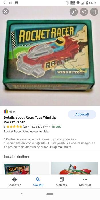 Vând jucărie vintage Rocket Racer