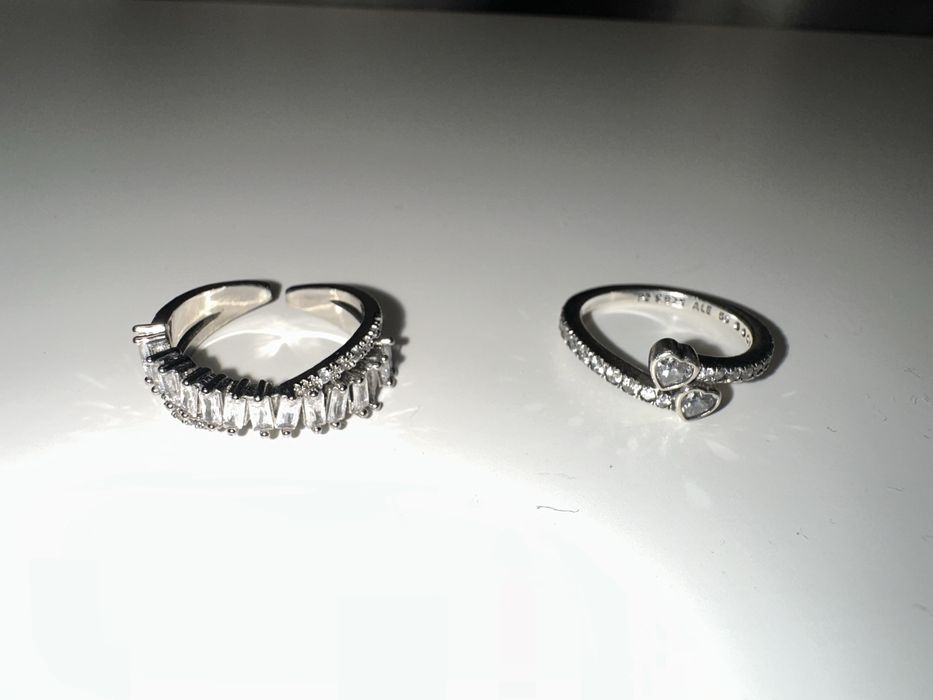 Inel Pandora cu inima+ inel reglabil shein