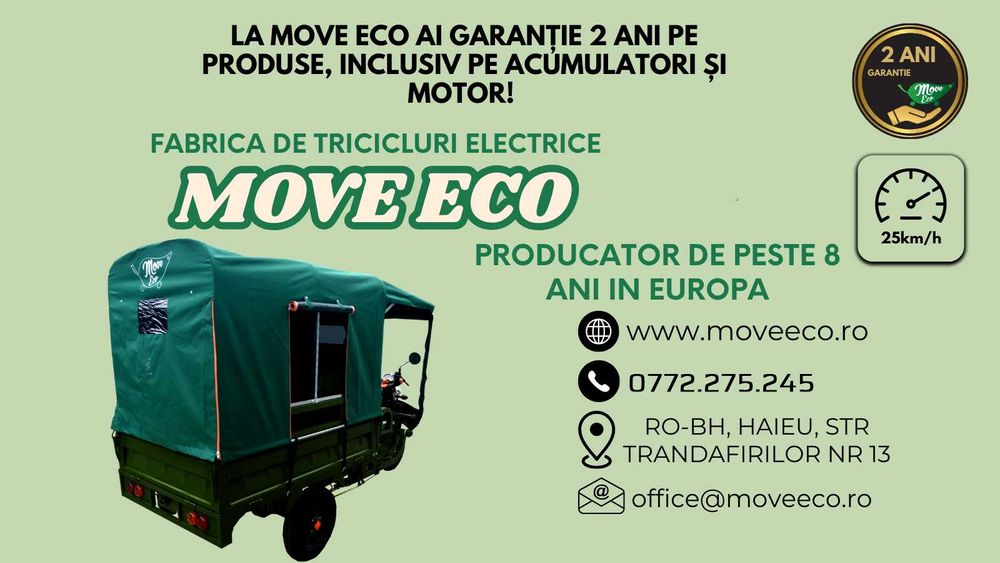 Bicicleta 3 roti omologata Cargo 500 EEC 60V-45AH / optional prelata