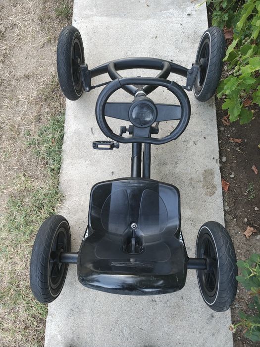 Kart cu pedale BERG Buddy, negru mat, pentru copii de la 3 la 8 ani