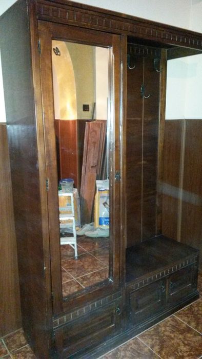 Vand cuier hol din lemn fag