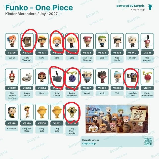 Фигурки one piece kinder joy
