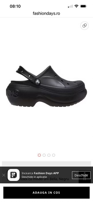 Vand Sabooti dama/unisex Crocs Negri