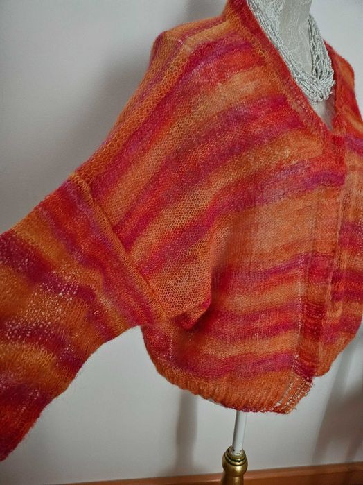 Cardigan oversize handmade din mohair