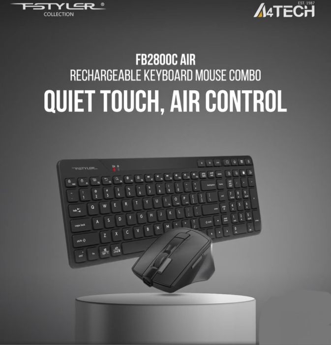 A4tech fb2800c Клавиатура RU/ENG и мышь/Аналог Logitech mk470/mk540