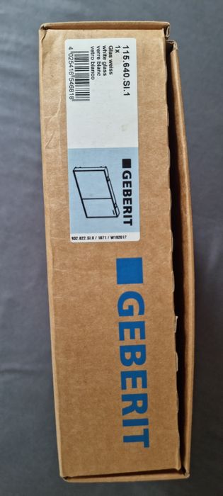 Clapeta Geberit Sigma 60, sticlă, alb