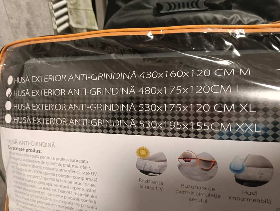 Husă protecție Praf. Antigrindină pentru autoturisme.