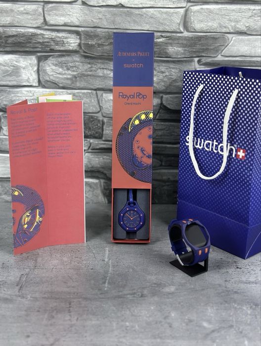 Ceas Ap X swatch Orenji Hachi Full box cu brǎțarǎ