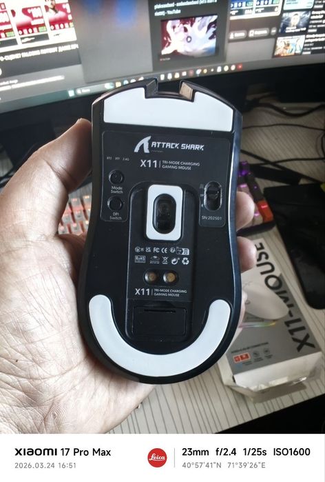 Igravoy mishka Attack Shark PAW3311 X11