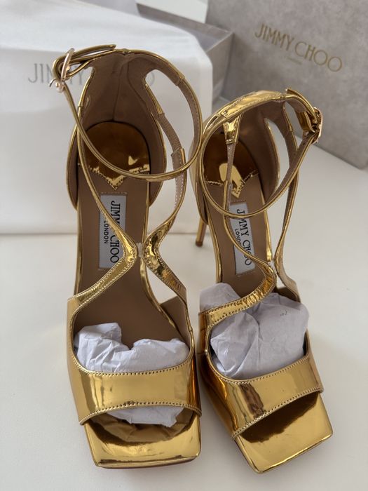 sandale aurii jimmy choo 37