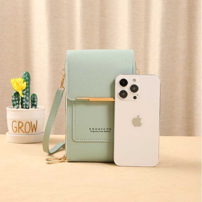 Чанта портмоне за телефон дамска през рамо малка чанта мини